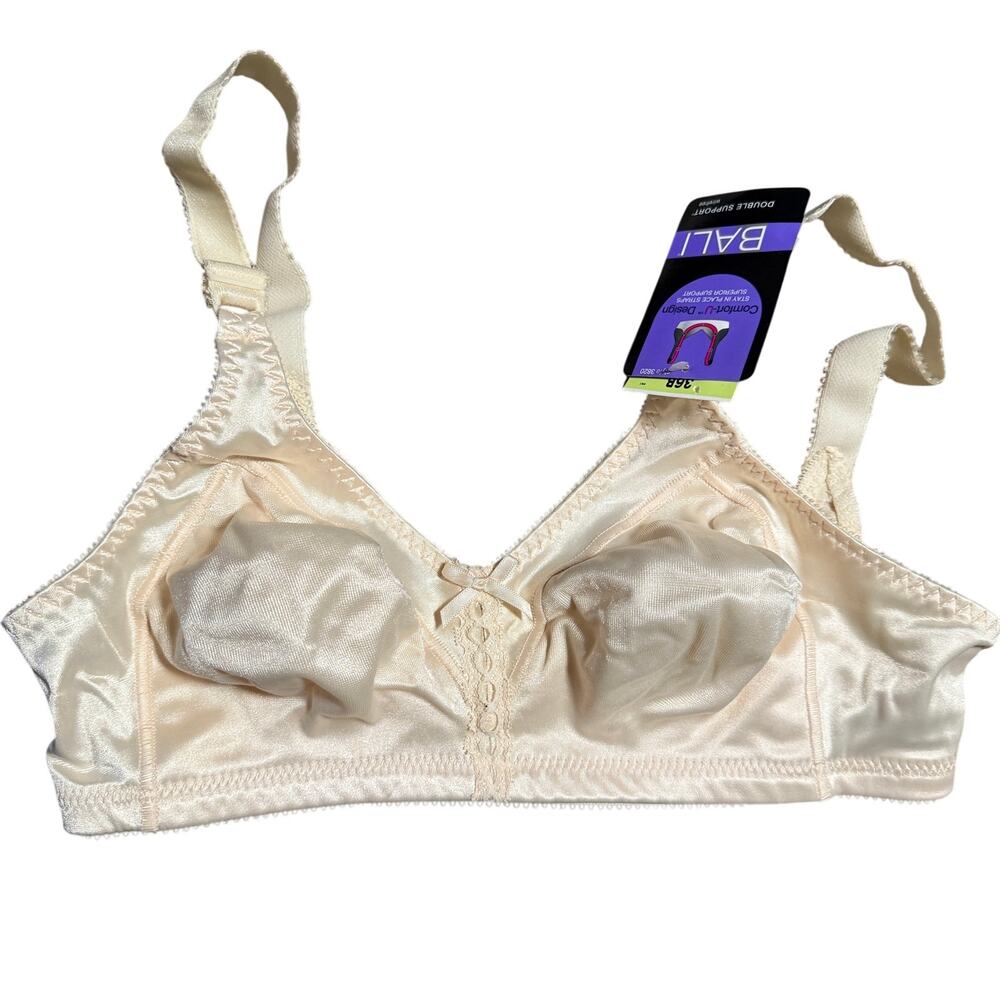 Bali Double Support Wireless Cream Bra New with tags Size 36B